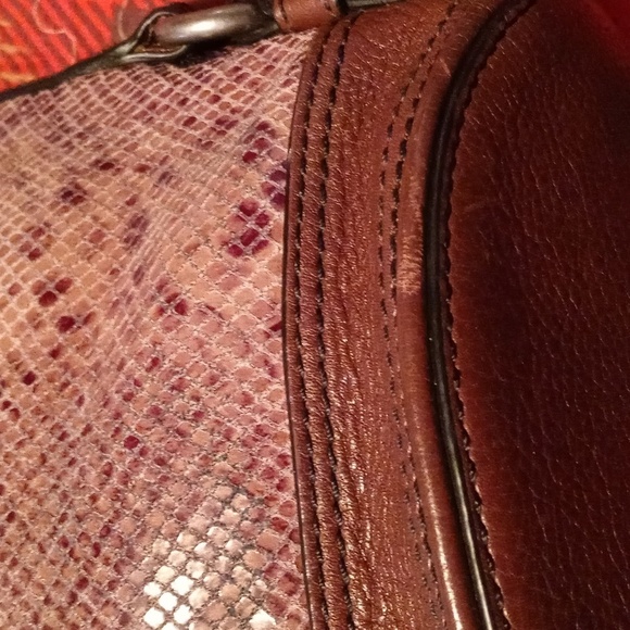 Fossil | Leather Snake Skin Bucket Bag - Picture 6 of 14